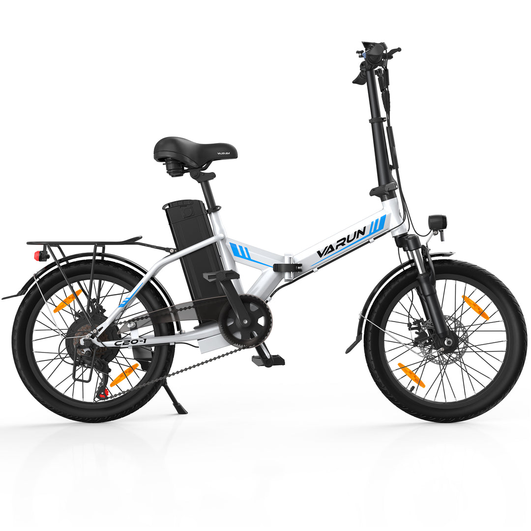 VARUN Electric Bike - Peak 500W Folding Ebike for Adults Up to 40 Milese Electric Bicycle Commuter for Women &  20MPH, 48V Removable Lithium-Battery, Stylish 20" FoldablMen