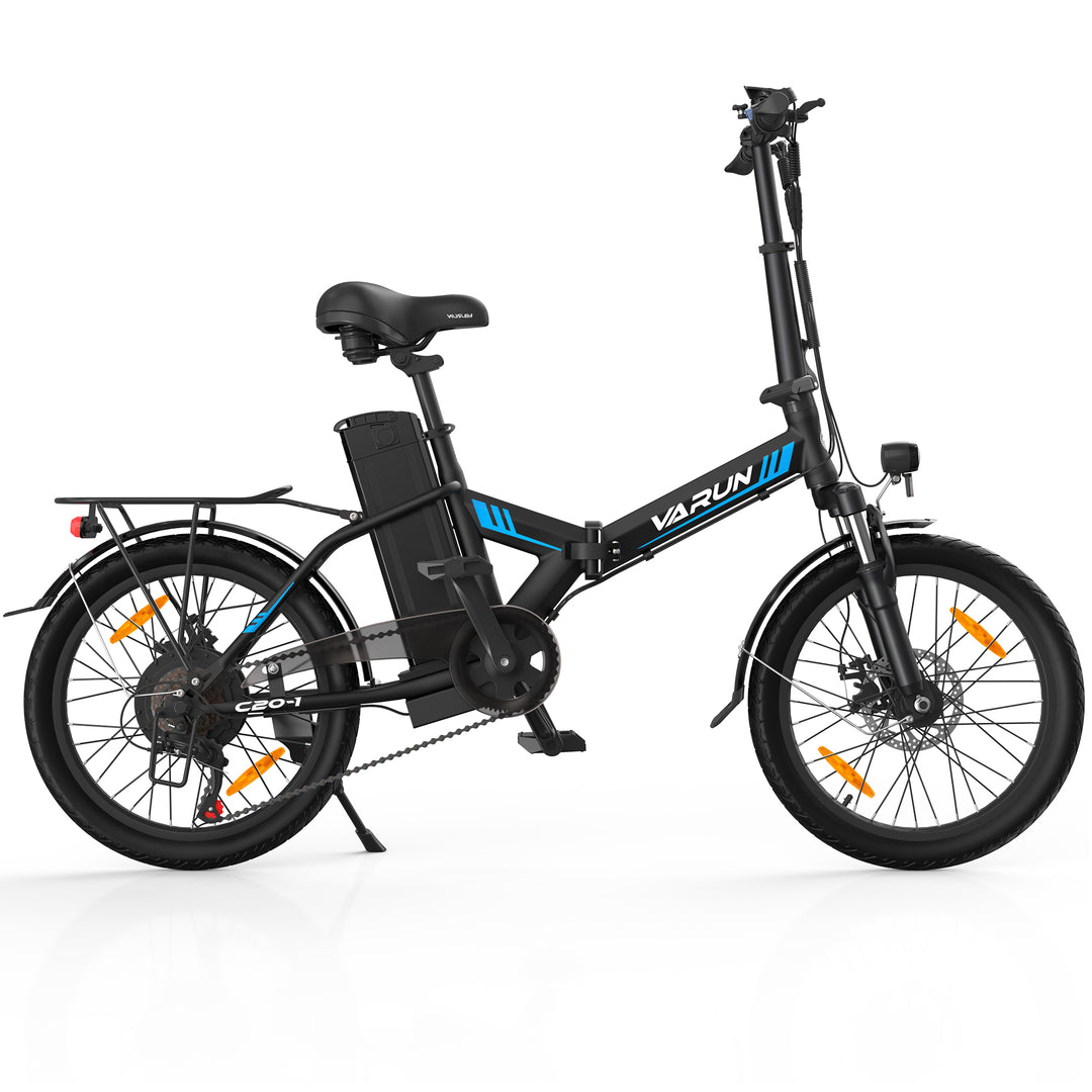 VARUN Electric Bike - Peak 500W Folding Ebike for Adults Up to 40 Milese Electric Bicycle Commuter for Women &  20MPH, 48V Removable Lithium-Battery, Stylish 20" FoldablMen